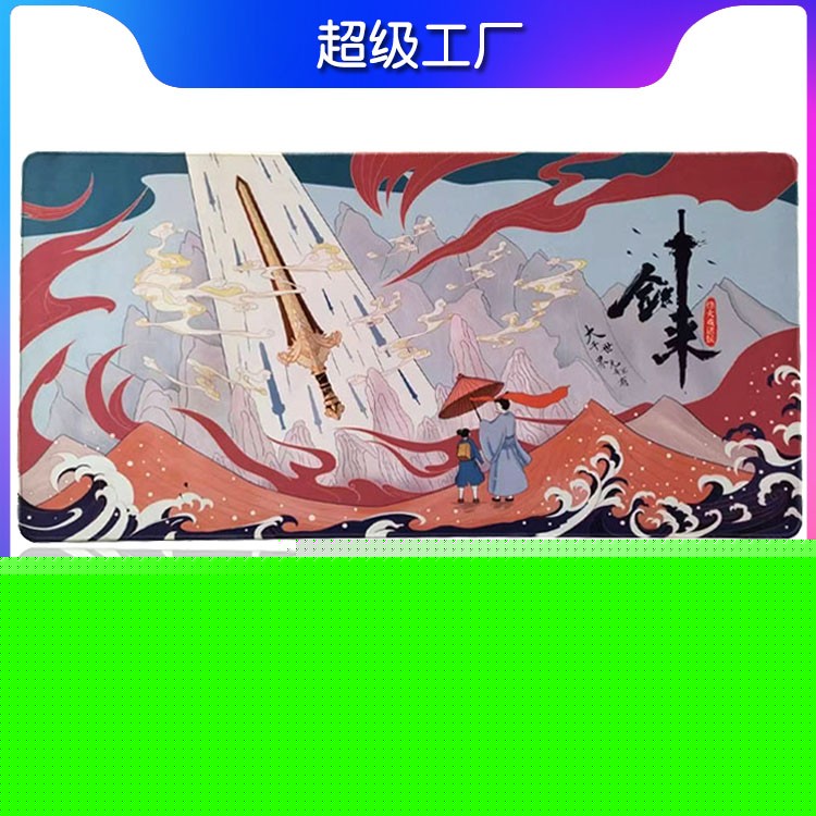 通亞工藝品國潮風(fēng)仙鶴橡膠鼠標(biāo)墊 采用精密紡織、防滑底部設(shè)計(jì)
